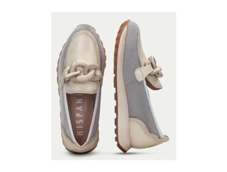 Zapatos de Mujer para Deporte HISPANITAS Mocasín Adorno Piel Blanco (37)