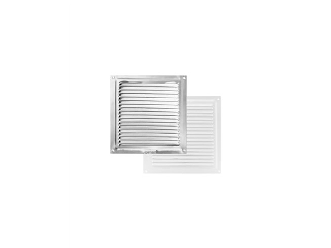 Rejilla plana de aluminio blanco de 20x20 cm - Ventilación interna/externa, fácil instalación, duradera, moderna - Marca