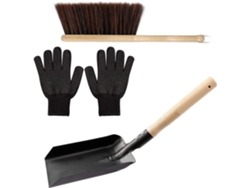 Pala Para Chimenea Mango De Madera Y Metal Con Guantes Kit Carb N Cepillo El Mantenimiento Estufas Le A Chimeneas