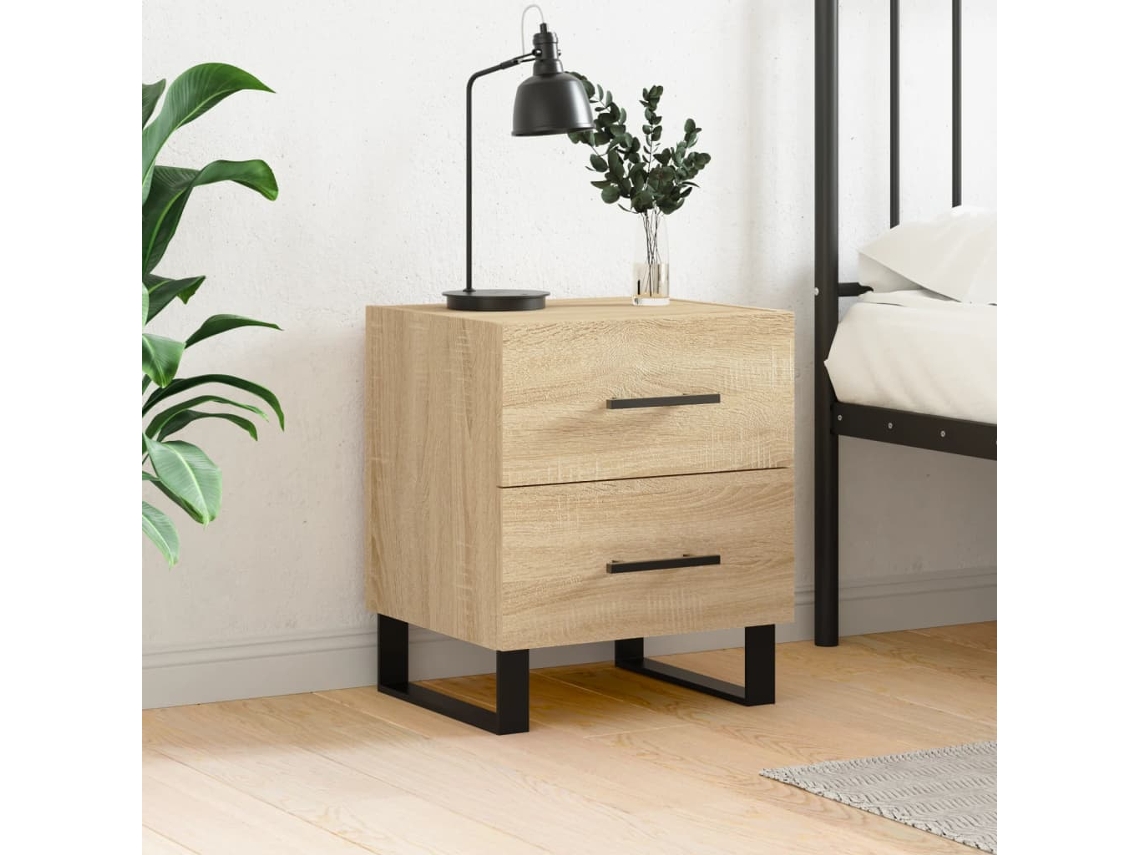 Mesita de Noche 40X35X47,5 Cm Derivados Madera Roble Sonoma
