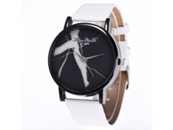 Elegante Reloj De Pulsera Para Mujer Con Pantalla Analógica Y Correa De Pu Rosa.