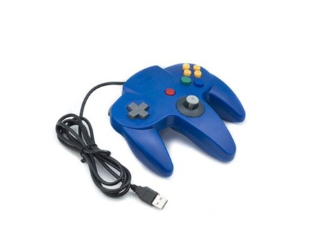 Mando para Nintendo 64 N64 Classic Usb compatible com Mac Pc Azul