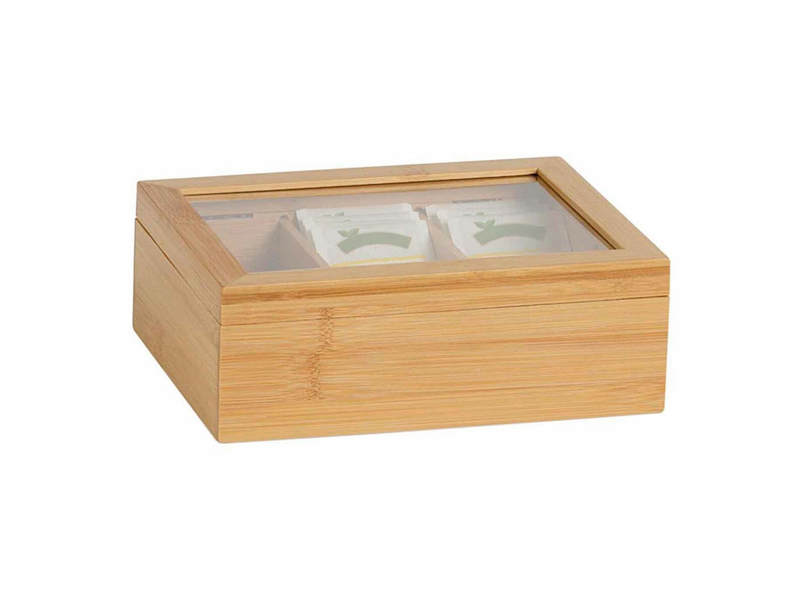 Caja para Infusiones ANDREA HOUSE cc73015 Bambú 21 x 16 x 7,5 cm
