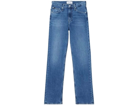 Pantalones de Vaquero de Mujer CALVIN KLEIN High Rise Straight Azul (W26 L30)