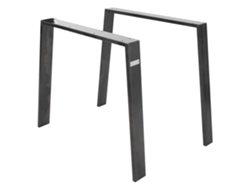 Set de 2 Patas de mesa industrial loft ML-Design 90x72 cm acero gris oscuro diseño en forma de U