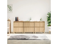 Lovely Home Aparador 3 Pzs 60X35X70 Cm Derivados Madera Roble Sonoma