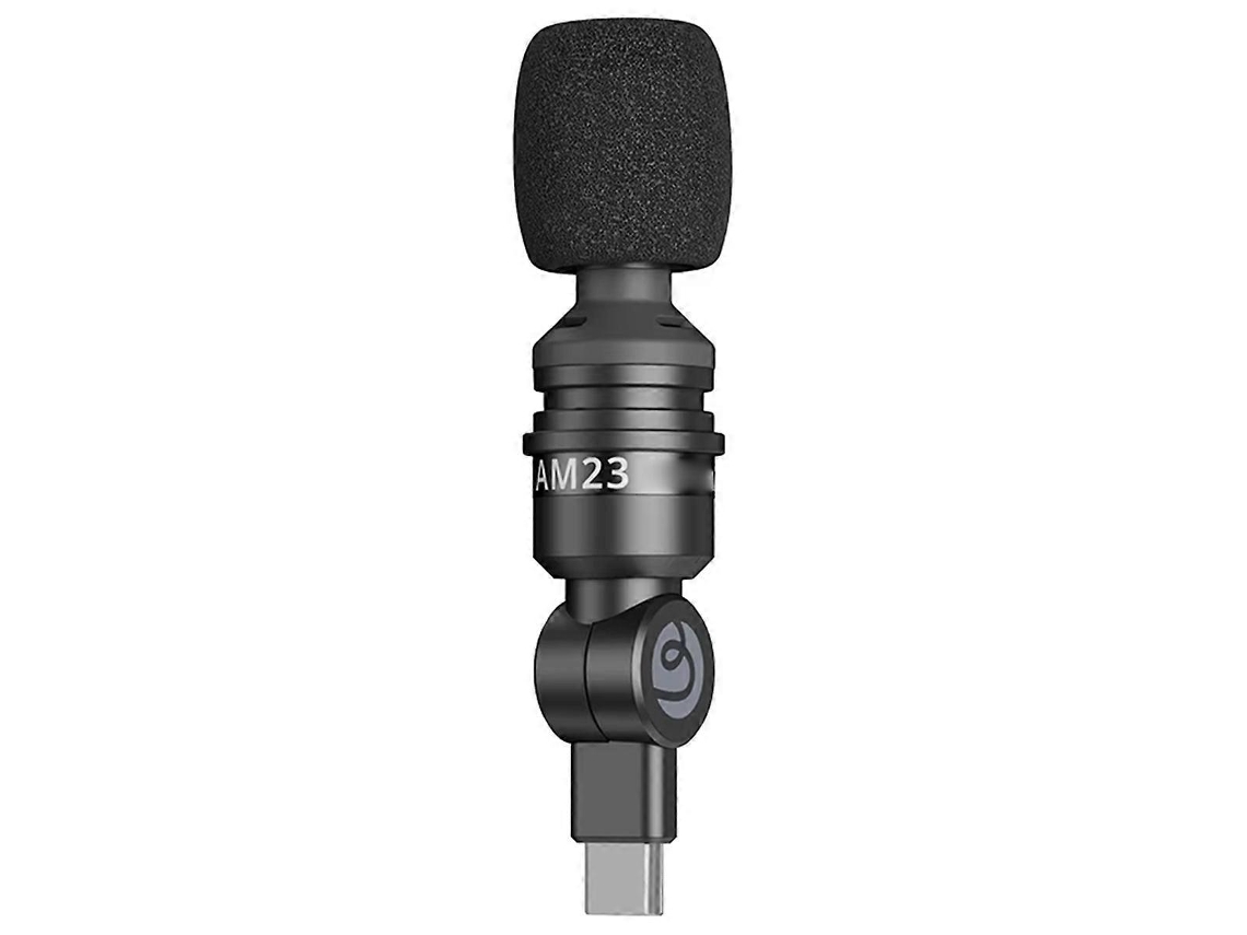 Micrófono mini tipo C ultracompacto para grabación de videoblogs y transmisión en vivo con visión omnidireccional de 360° Nostalgia88