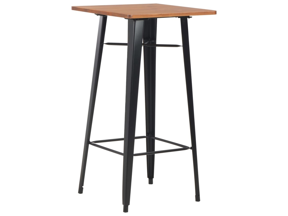 Maison Exclusive - Conjunto De Mesa Alta Con Taburetes 3 Piezas Acero Negro