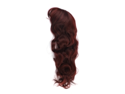 Peluca larga de fibra sintética de cabello humano resistente a altas temperaturas con flequillo y gorro de 26 pulgadas.