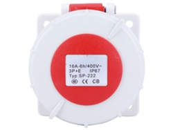 Enchufe Industrial Impermeable Ip67 Sp-222 Para Instalación Oculta, 4 Conductores, Equipo Eléctrico.