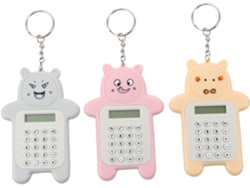 Calculadora electrónica de bolsillo Gokoco con forma de oso para estudiantes, diseño mini y portátil, paquete C