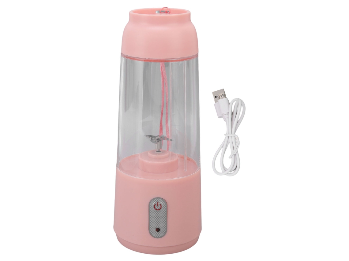 Licuadora personal de 300ml con carga USB, cuchilla de acero inoxidable, portátil para batidos y smoothies.