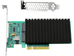 Controlador Nvme Anm02pe08 Pcie A M.2 De Doble Puerto Con Disipador De Calor (sin Ssd)