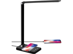 2026altiro-lámpara De Mesa Led Con Carga Inalámbrica, Puerto Usb, 5 Modos De Luz, 10 Niveles De Brillo, Clase Energética A++ Ajustable.