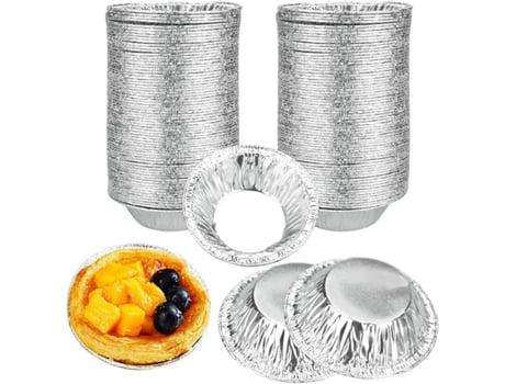 250 piezas de papel de aluminio desechable para tartas, huevos, tartas, papel de aluminio, tartas, mini tartas antiadherentes para hornear cupcakes...
