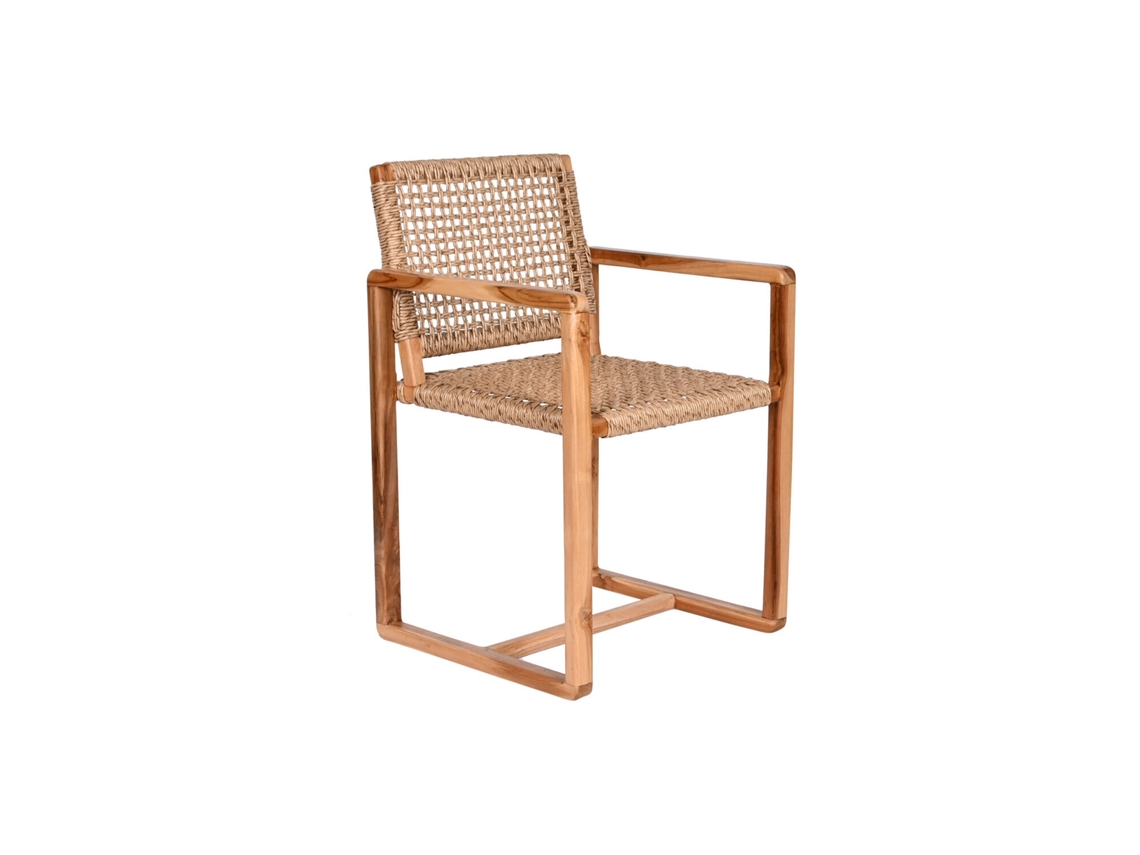 Silla Teca Ratán Natural 54x53x83cm