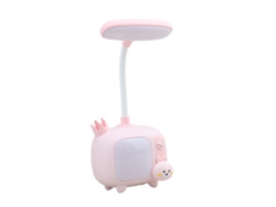 Rebe-lámpara De Escritorio Led Con Dibujos Animados, 2 Niveles De Brillo Ajustable, Recargable, Luz Nocturna Bonita Para Dormitorio Rosa