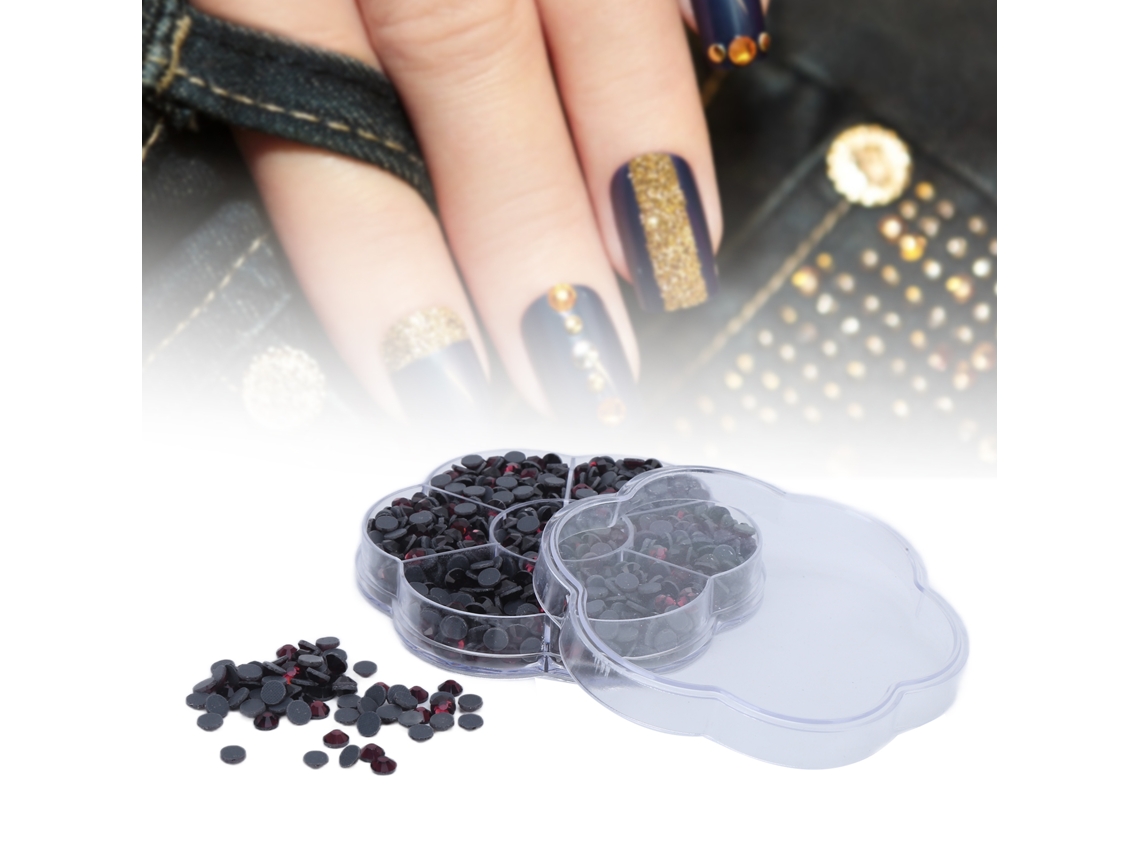 Diamantes de imitación de vidrio puro, brillantes, transparentes, morado intenso, JM201 para manualidades de uñas.