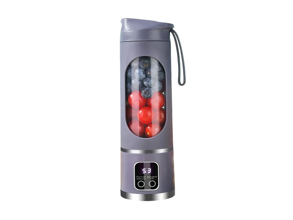 Licuadora personal recargable por USB con pantalla LED - Vaso mezclador de ABS apto para uso alimentario