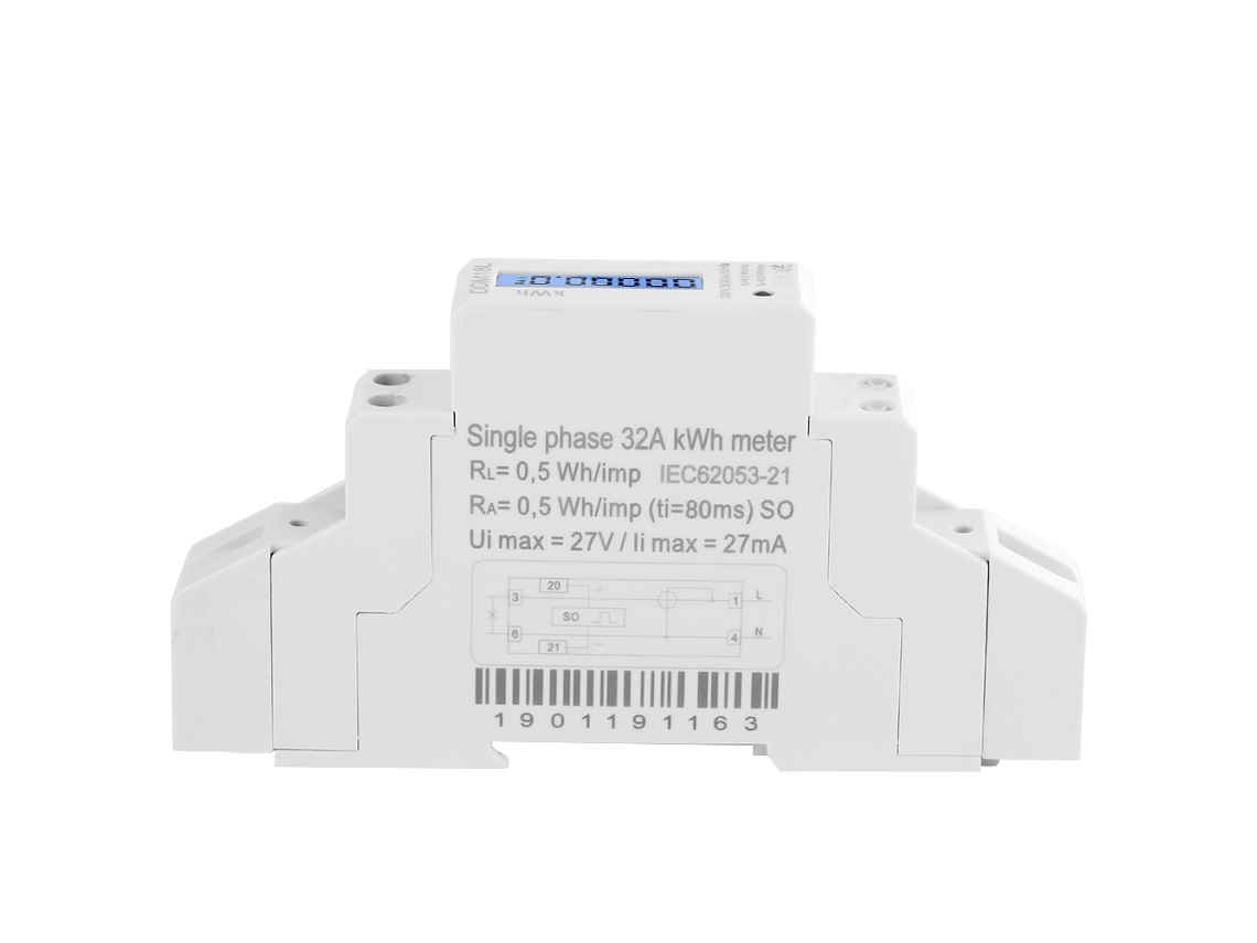 Medidor De Energía Eléctrica Monofásico Din Rail Con Pantalla Lcd Digital Ddm18l