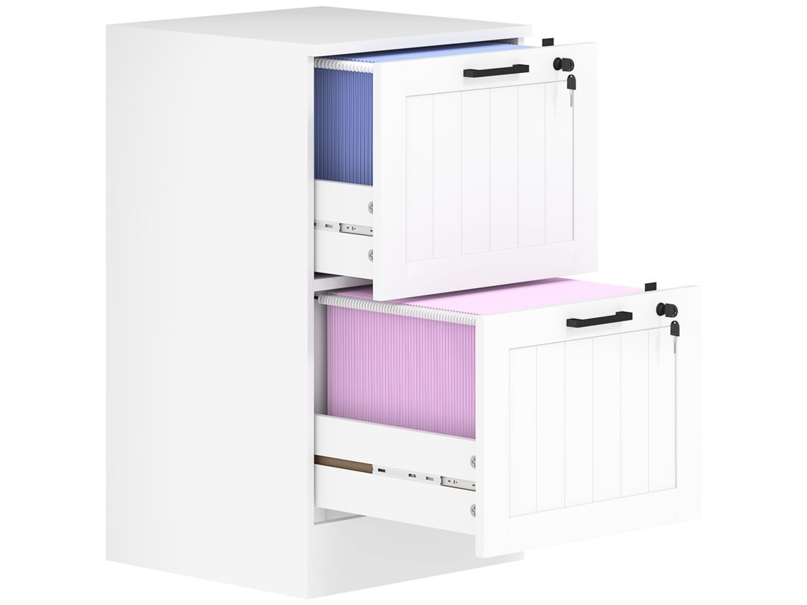 Archivador Blanco De Oficina Con Cajones Y Rieles Para Archivos.