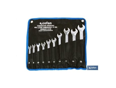Set 12 pcs llaves combinadas de 6 a 17