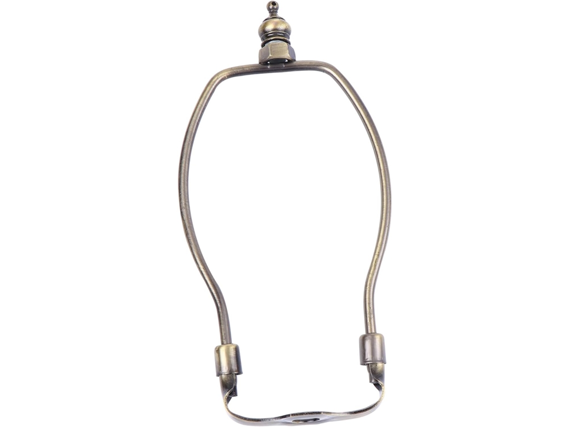 Portalámparas decorativo y estable de hierro con forma de cuerno, estructura elegante para una pantalla de lámpara.