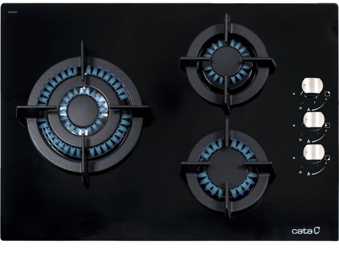 Placa de Gas CATA CCI 5003 BK (Gas Natural - 59 cm - Negro)