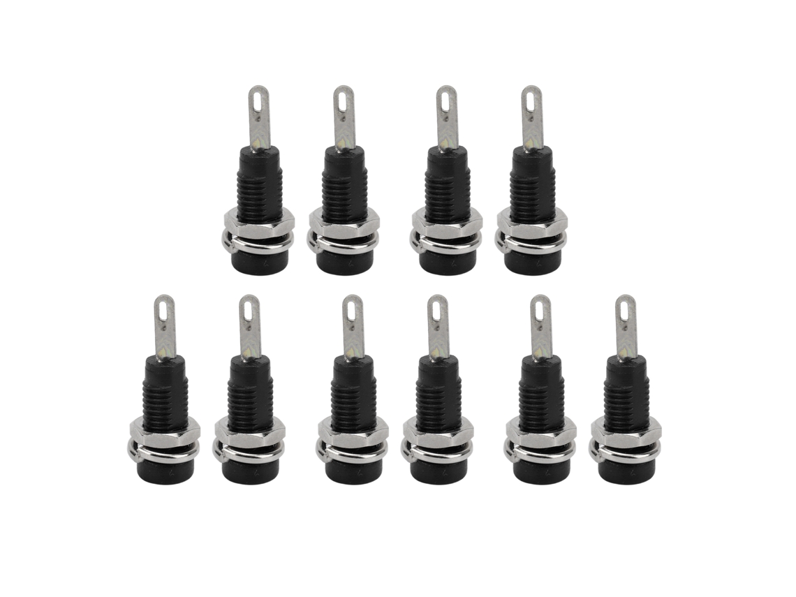 10 unidades de conectores banana de 2 mm J.40003 para montaje en panel, estables y compatibles con instrumentos electrónicos (sin marca).
