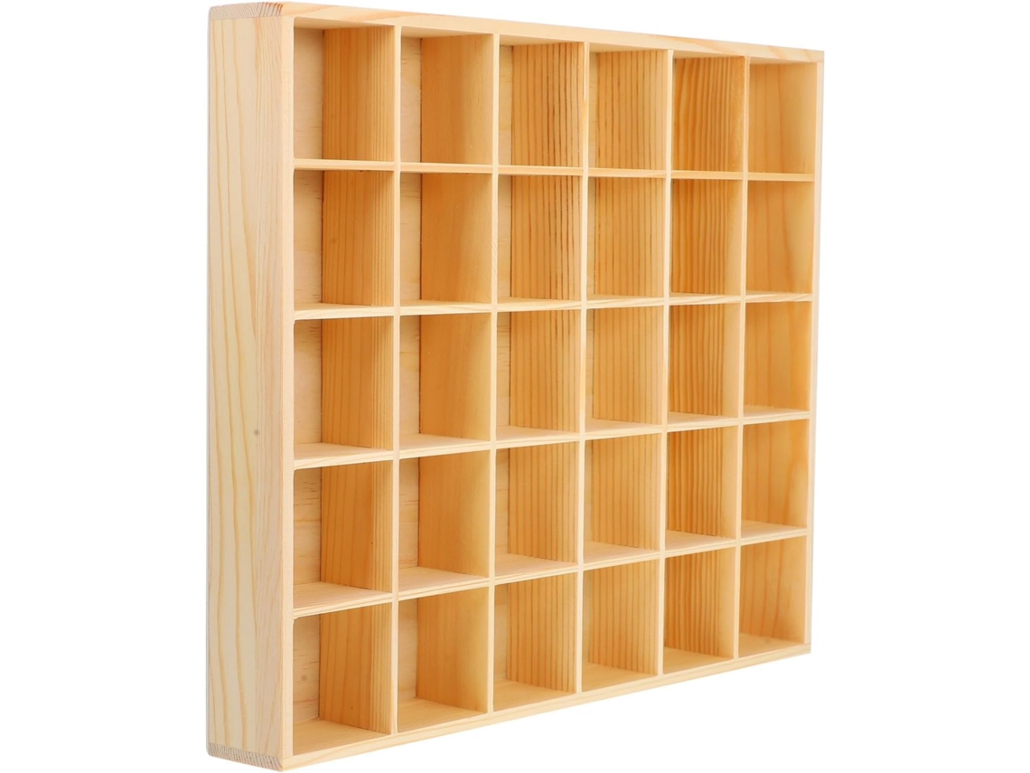 Organizador De Cajones De Madera Natural Nuobesty Con 30 Compartimentos Y Bandeja Para Guardar Joyas.