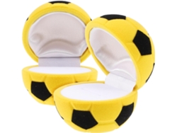 Joyería Diseño Fútbol Juego 2 Ligera Abs Interior Aterciopelado Ceremonias Compromiso Caja Boda