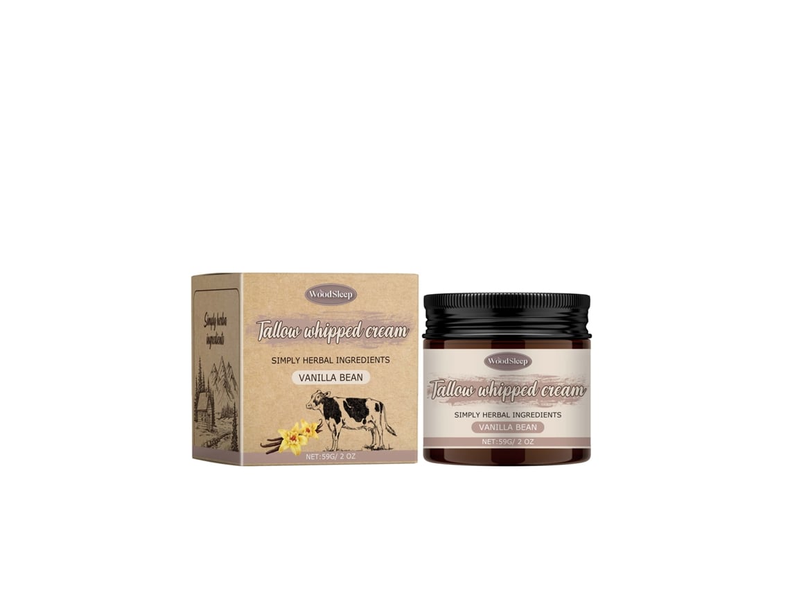 Crema hidratante con sebo de res y sabor a vainilla.