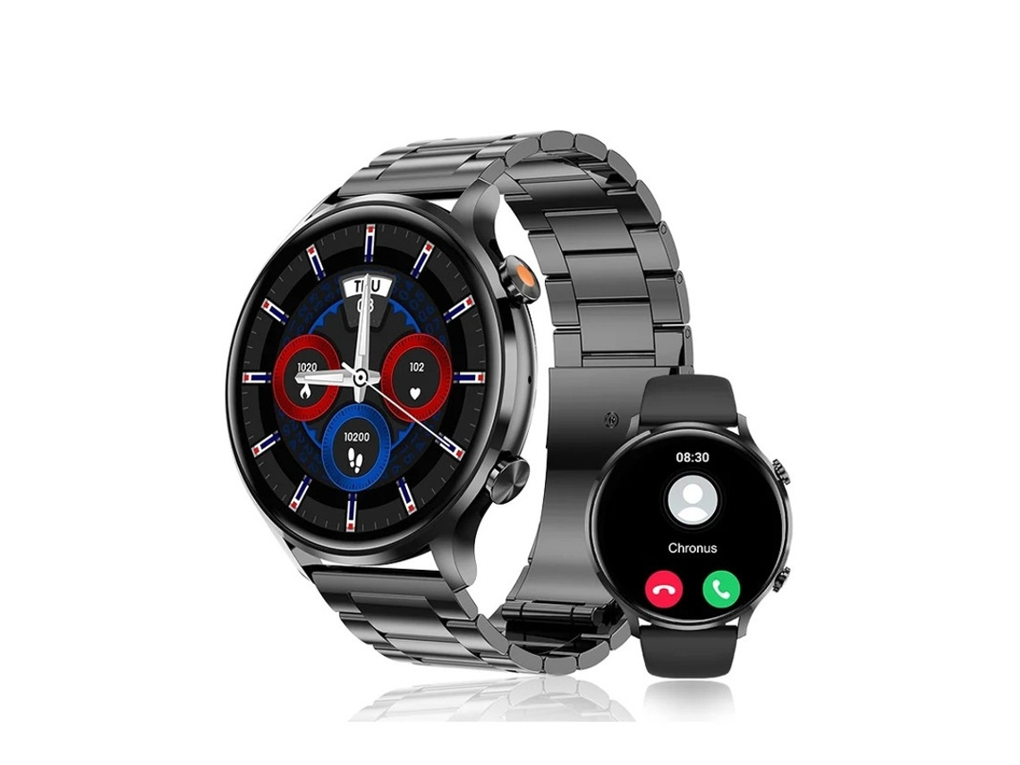 Reloj inteligente QS40 de 1,39 pulgadas con Bluetooth, llamadas y monitor de actividad física para hombre, color negro, Bestvite