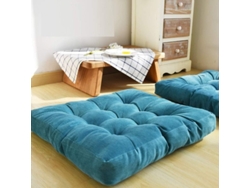 2026-almohada De Suelo Cuadrada Para Meditación Yoga 22x22 Pulgadas Azul Relleno Suave Cómoda Exterior Interior