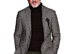 Chaqueta De Traje Casual De Hombre, Ajustada, A Rayas, De Un Solo Botón, Para Negocios Y Uso Diario. Talla M.