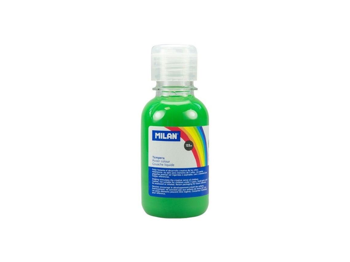 Botella de Tempera Líquido MILAN Verde Claro 125ml