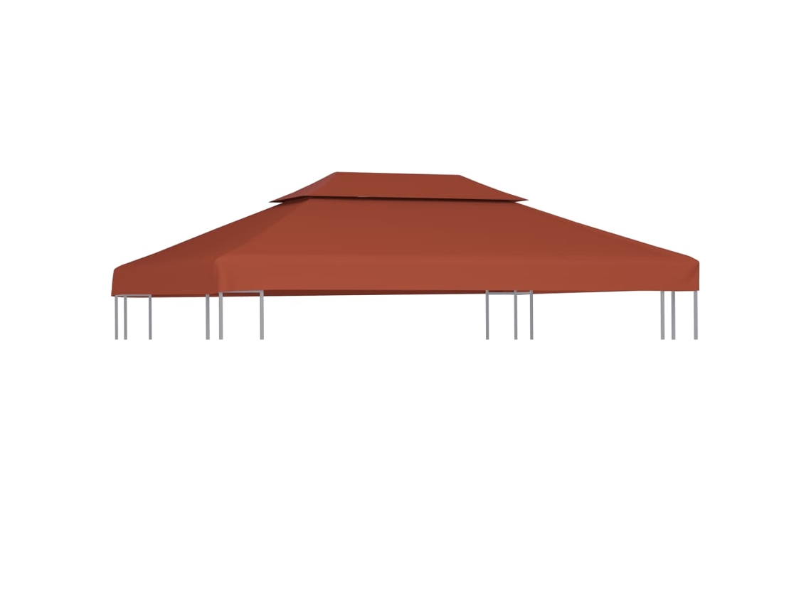 Funda Cenador C/ 2 Camadas 310 G/mâ² 4x3 M Terracota Dkd Home Decor