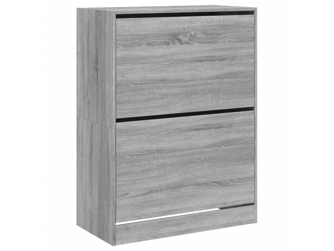 Juego de 2 zapateros con 2 cajones abatibles, gris Sonoma MAISON EXCLUSIVE (80x42x108 cm)