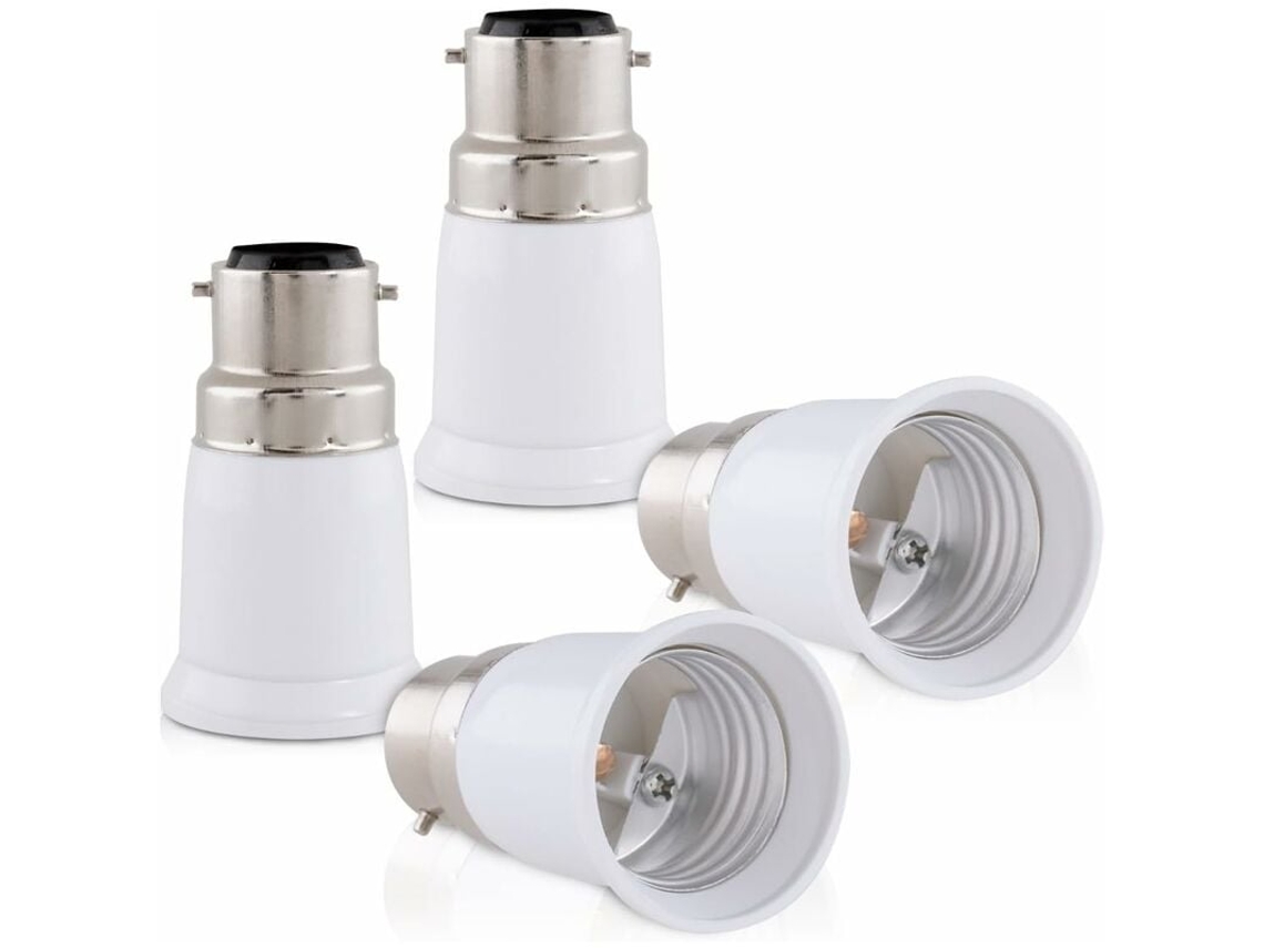 Adaptador De Portalámparas, Convierte Casquillos B22 A E27 Para Todo Tipo De Bombillas Estándar. Resistente A Altas Temperaturas Y Buen Aislamiento. F