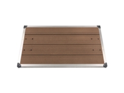 Base de ducha exterior 110x62 cm WPC acero inoxidable marrón DKD HOME DECOR