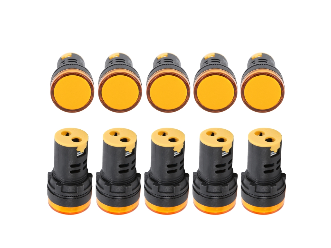 Indicador LED amarillo 110 V CA/CC