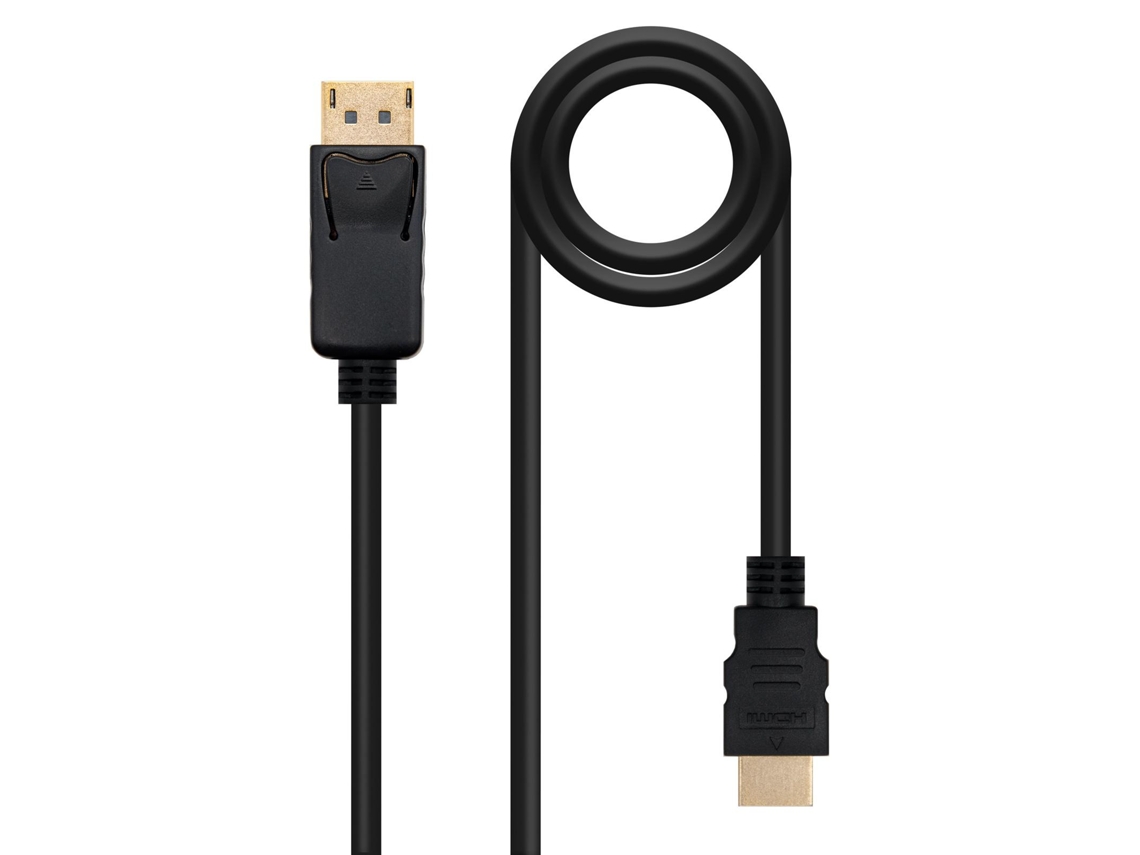 NanoCable 10.15.4301 Adaptador de cable de video 1M Displayport Hdmi Negro