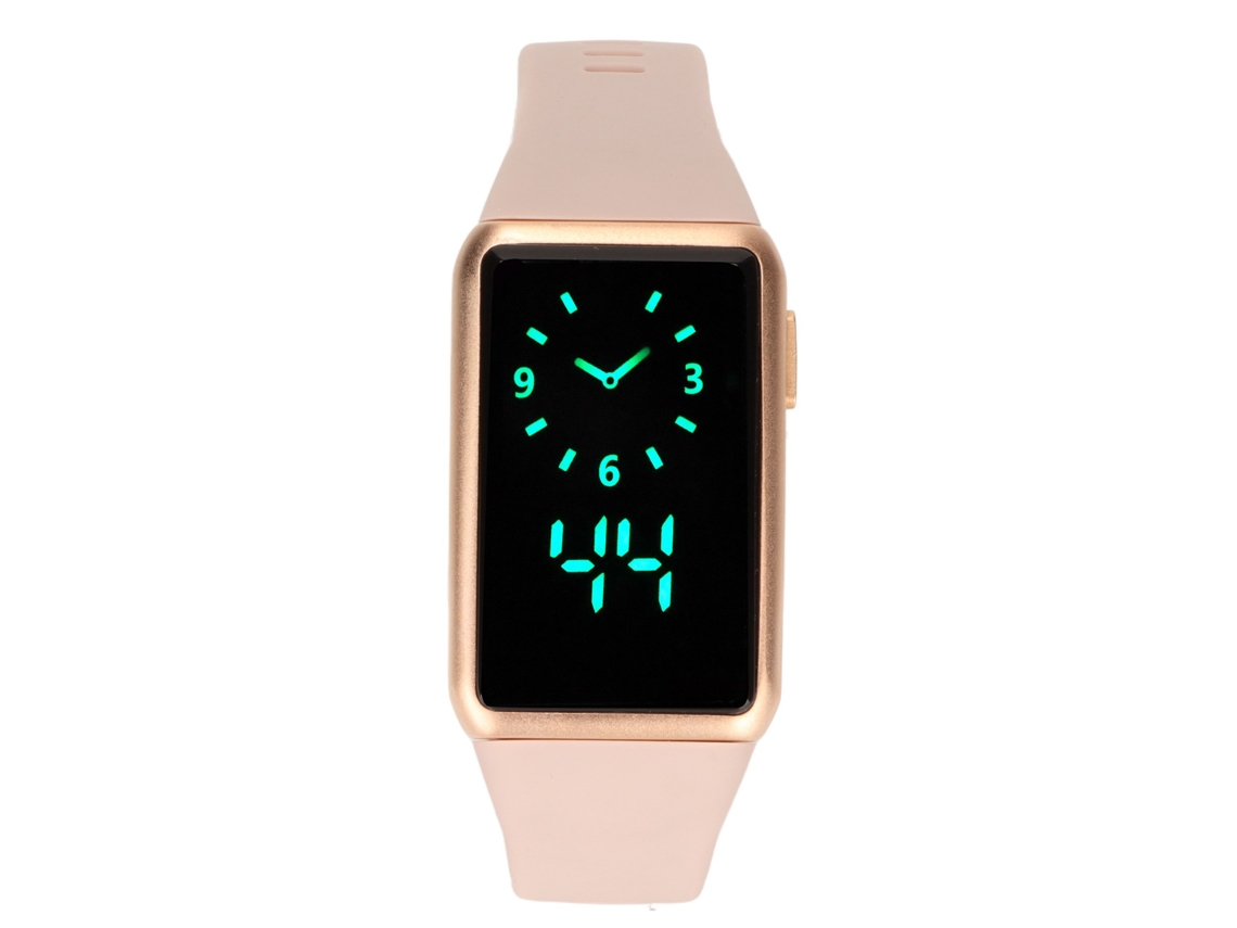 Reloj Electrónico (luminoso, Resistente Al Agua Hasta 30m) Reloj Deportivo Led De Doble Pantalla Con Correa De Silicona, Diseño Rectangular