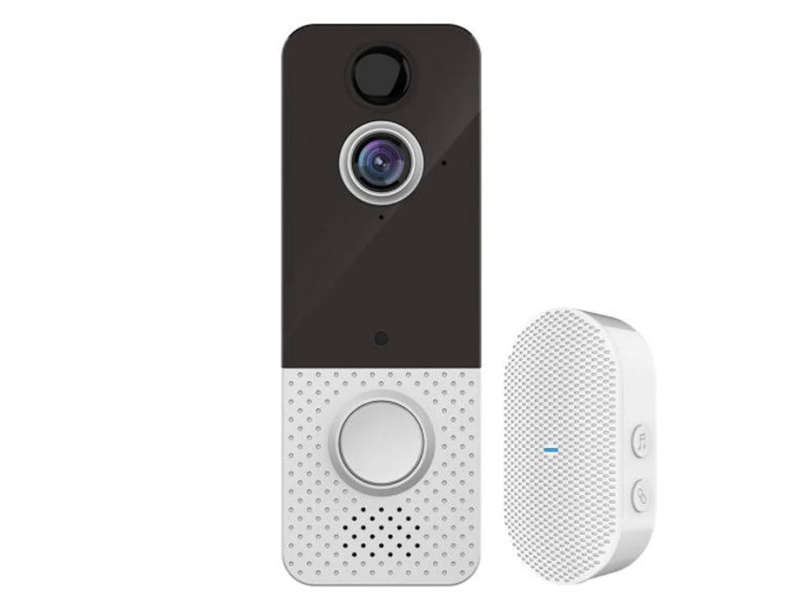 Timbre con cámara WiFi, gran angular, visión nocturna, almacenamiento en la nube, HD, negro, Bestvite