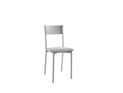 Cadeira de Cozinha Valencia em Alumínio 40x86x44cm Michigan Silver FANMUEBLES