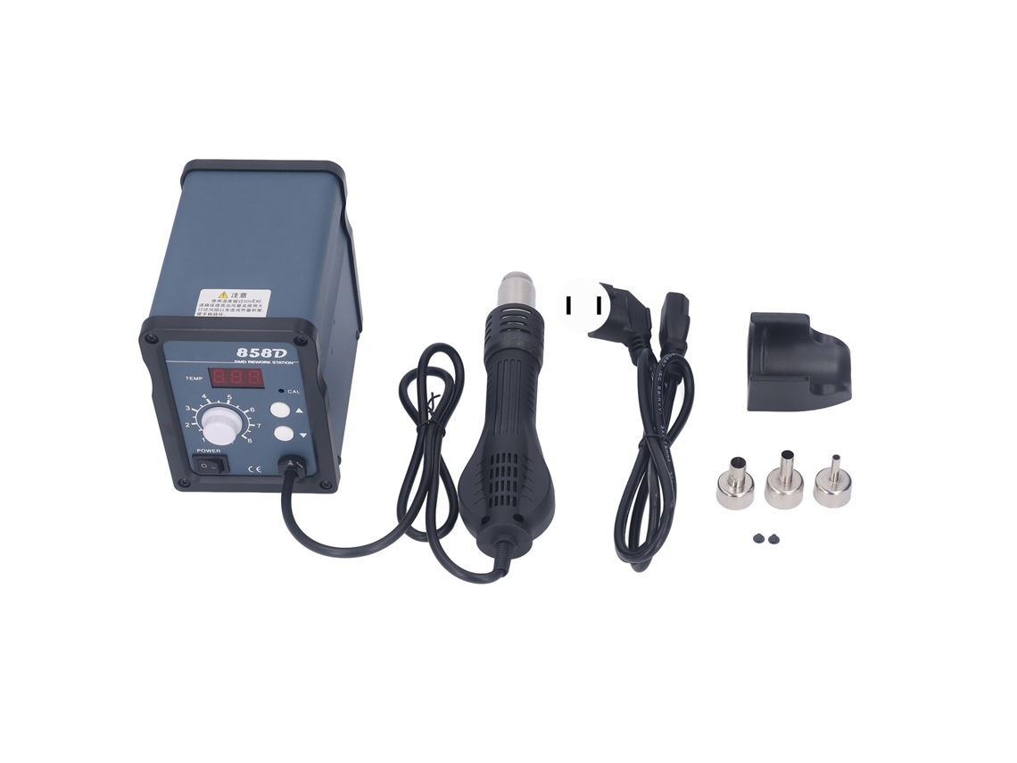 Estación De Soldadura Con Pistola De Aire Caliente 858d De 700 W Con Pantalla Digital, Silenciosa, Antiestática, Para Desoldar Componentes Smd Con Conector Usb, 110 V