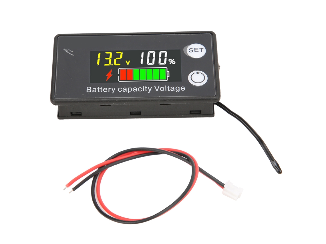 Tester De Capacidad De Batería Voltímetro Dc Pantalla Lcd Con Alarma Para Vehículos Eléctricos 8-100v