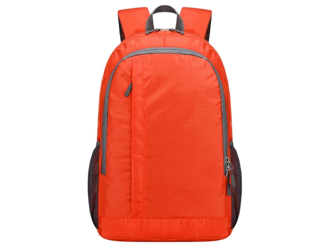 Mochila unisex ligera para viajes al aire libre, plegable, compatible con ordenador portátil, resistente al agua, ideal para uso casual y deportivo. Naranja.