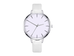Reloj De Pulsera Zhoulianfa Para Mujer Con Correa De Pu, Movimiento De Cuarzo Y Diseño Sencillo (blanco)
