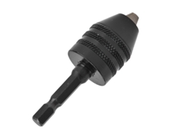Adaptador de taladro atornillador de impacto sin llave (3 mordazas, hexagonal de 1/4")